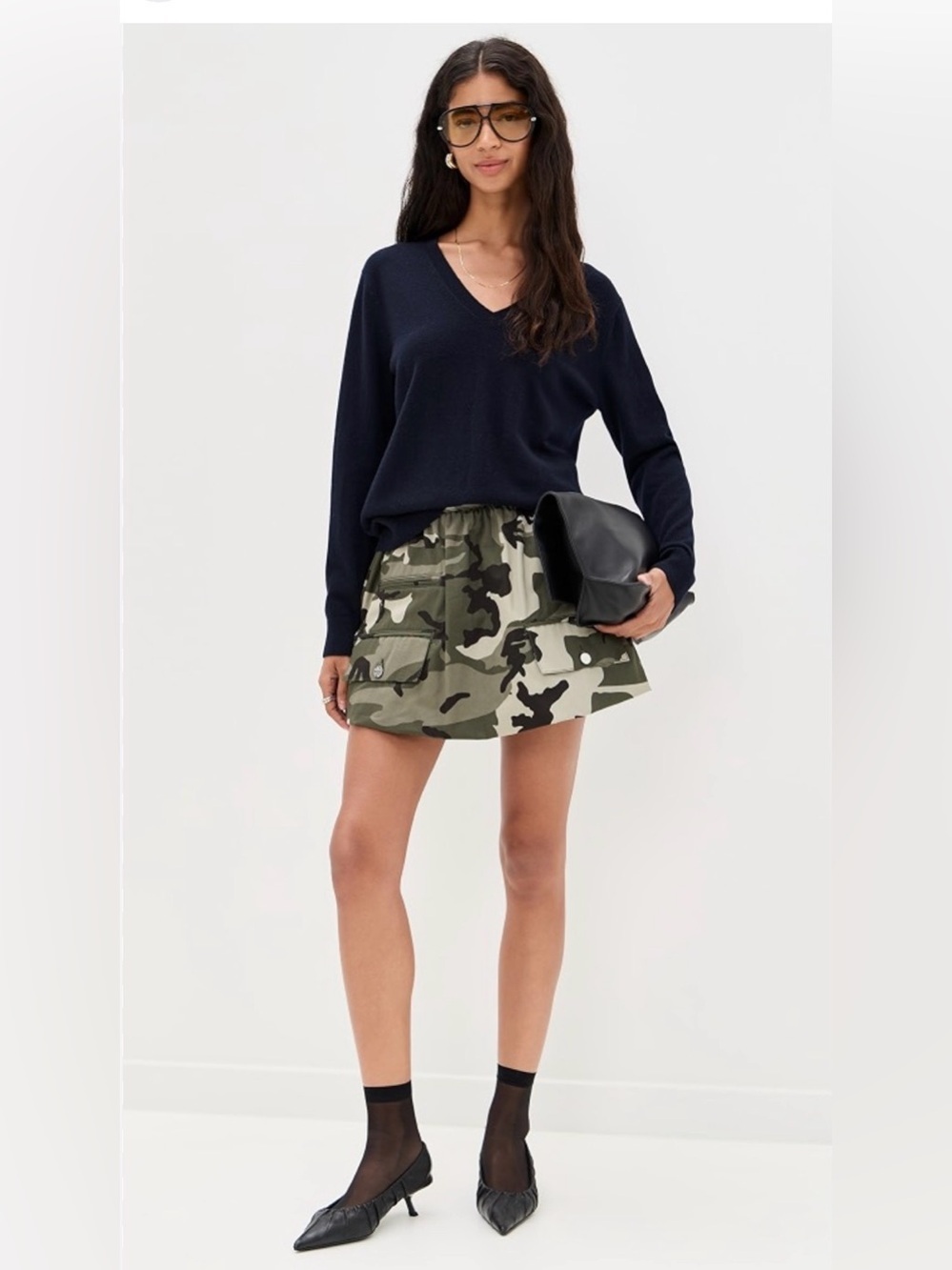 Camo Utility Mini Skirt - Green Camo